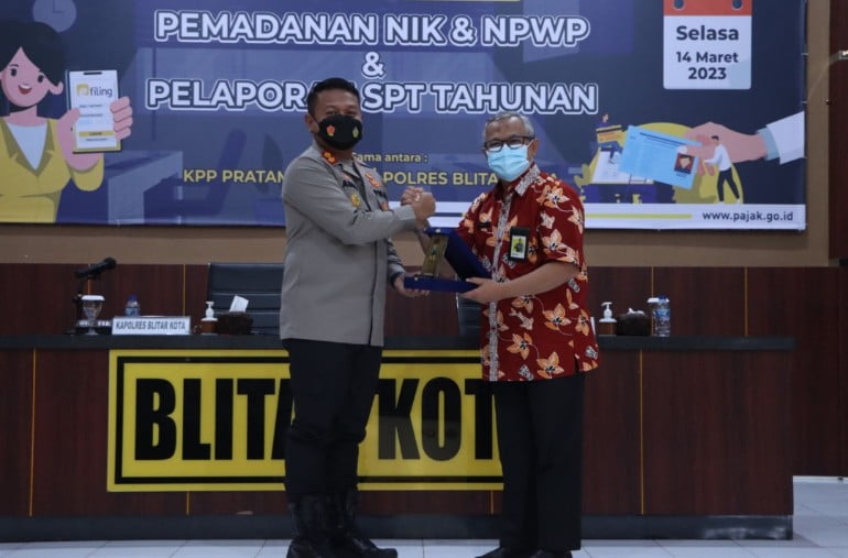 Polres Blitar Kota Bersama KPP Pratama Gelar Sosialisasi Perpajakan 