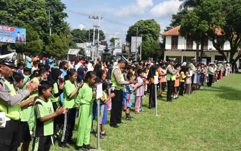 Polres Bondowoso Laksanakan Giat Gebyar Pocil yang di ikuti 500 pocil