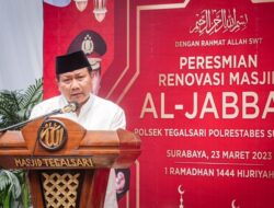 Awal Ramadhan, Kapolda Jatim Resmikan Masjid Al Jabbar di Polsek Tegalsari