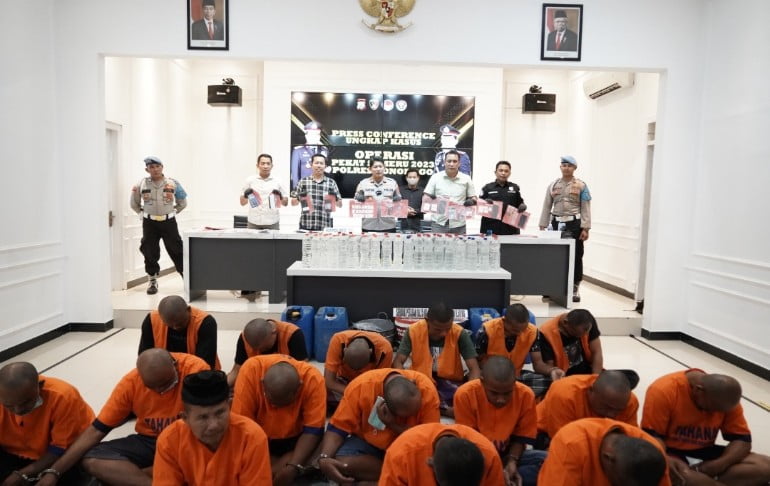 Polres Ponorogo Berhasil Ungkap 22 Kasus Saat Operasi Pekat Semeru 2023