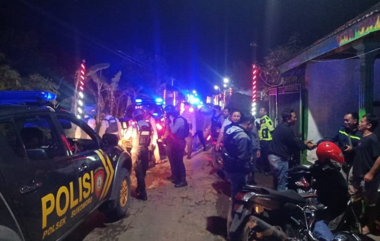 Polres Nganjuk Gelar Patroli Skala Besar Cegah Gangguan Kamtibmas di Bulan Ramadhan