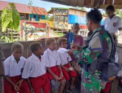 Kepedulian Satgas Yonif Raider 514/SY Terhadap Pendidikan Anak-anak di Batas Batu Papua