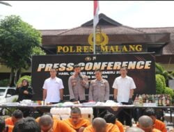 Polres Malang Berhasil Mengungkap 281 Kasus pada Operasi Pekat Semeru 2023