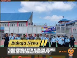 Razia Gabungan Rutan Kabanjahe Bersama Kodim 0205/TK Lakukan Bersih-bersih