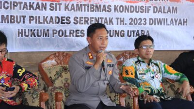 Warga Tanah Miring Respon Positif Kegiatan Serap Aspirasi Yang Digelar Polres Lampung Utara.