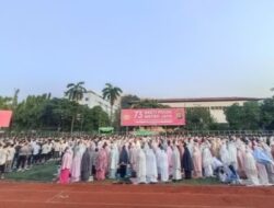 Kapolda Metro Jaya Gelar Shalat Id Bareng Jajaran di Lapangan Persisi Mapolda Metro Jaya