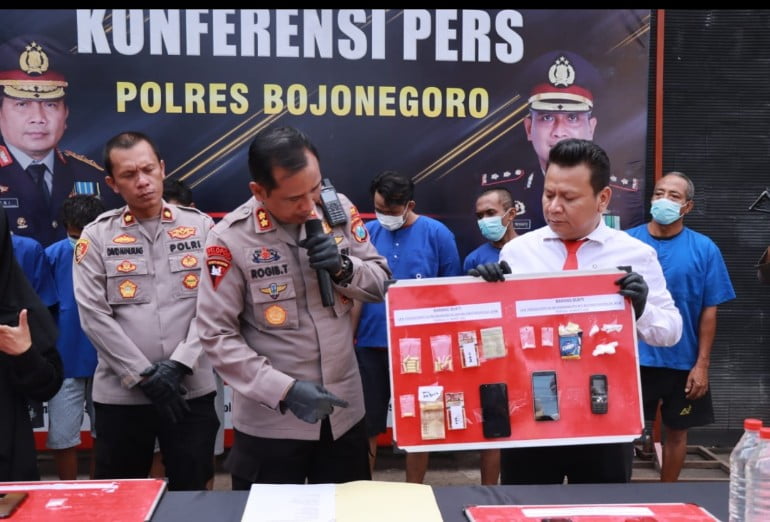 Polres Bojonegoro Berhasil Mengungkap 25 Kasus Saat Ops Pekat Semeru 2023