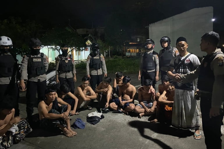 Polres Sampang Amankan 10 Remaja Pelaku Tawuran Jelang Sahur