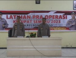 Polres Bondowoso Melaksanakan Lat Pra Ops Ketupat Semeru 2023 di Satlantas Polres Bondowoso