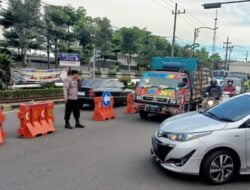 Polres Madiun Kota Pasang Separator, Cegah Kemacetan Arus Mudik Lebaran