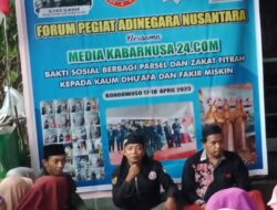 Forum Pegiat Adinegara Nusantara Bersama Media Kabarnusa24, Gelar Doa Bersama dan Berbagi Parsel Serta Zakat Fitrah