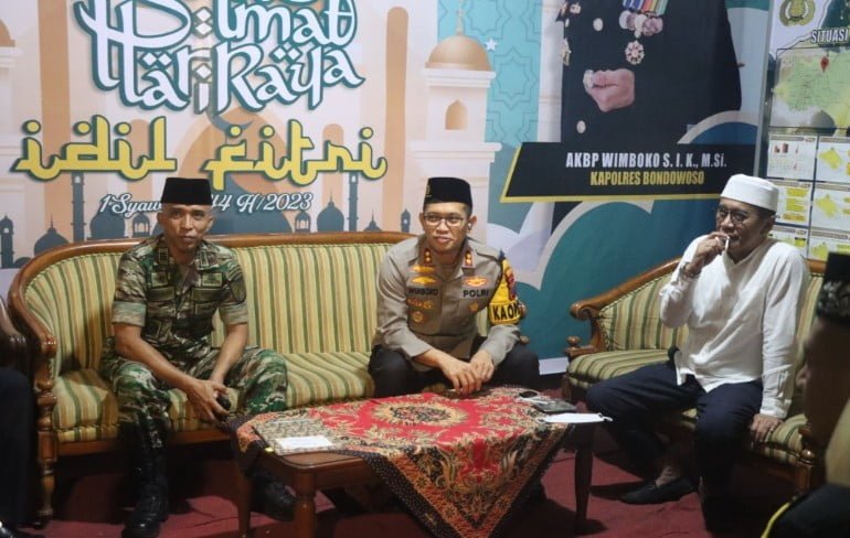 Dandim 0822 dan Forkopimda Bondowoso, Tinjau Pos Pam Malam Takbir