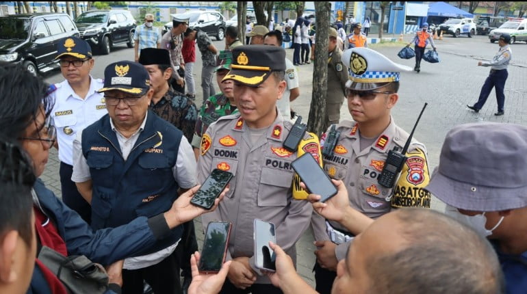 Polres Tulungagung Berangkatkan 5 Bus Balik Mudik Gratis Tujuan Surabaya