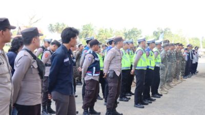 Polres Pali Gelar Apel Kegiatan pengamanan Pesta Rakyat HUT Kabupaten Pali