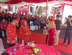 Jajaran Polres Pali Melalui Polsek Talang Ubi Melaksanakan Pengamanan Giat Peresmian Rumah Adat Pali