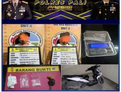 Dua Orang yang diduga Kurir Narkoba Jenis Sabu Di Aman Kan Satres Narkoba Polres Pali