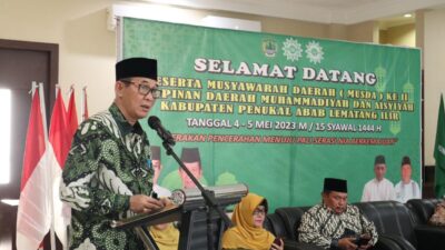 Bupati Pali Hadiri Musda ke-2 Pengurus Daerah Muhammadiyah dan Aisyiyah Pali