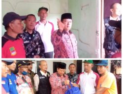 Camat Sukatani Agus Dahlan, Dampingi Dinsos Kabupaten Bekasi Berikan Bantuan Sembako Korban Kebakaran