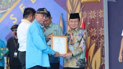 Dinilai Berjasa Untuk Pertanian di Pali, Heri Amalindo Raih Penghargaan Adhi Bhakti Tani Nelayan Dari KTNA Nasional