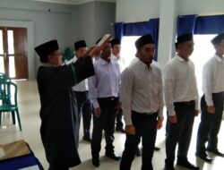 Polsek Talang  Ubi Hadiri Pelantikan BPD Desa Talang Bulang