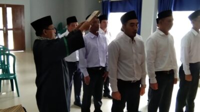 Polsek Talang  Ubi Hadiri Pelantikan BPD Desa Talang Bulang