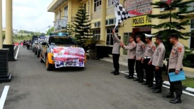 Polres Pali Melepas Secara Simbolis Bantuan Paket Sembako Untuk Masyarakat Yang Kurang Mampu