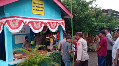 Kapolsek Tanah Abang IPTU Darmawansyah SH.MH Mendampingi Tim Direktorat Binmas Polda Sumsel Melakukan Penilaian Satuan keamanan Lingkungan (Satkamling)