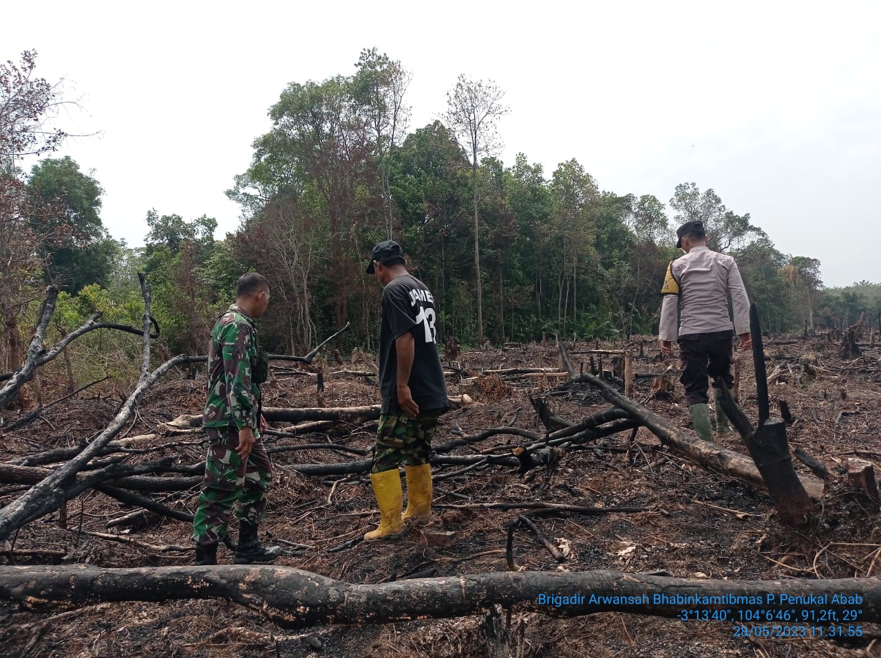 Titik Hotspot Kebakaran Hutan Dan Lahan (KARHUTLA) Diwilayah Kapolsek Penukal Abab Kabupaten Pali