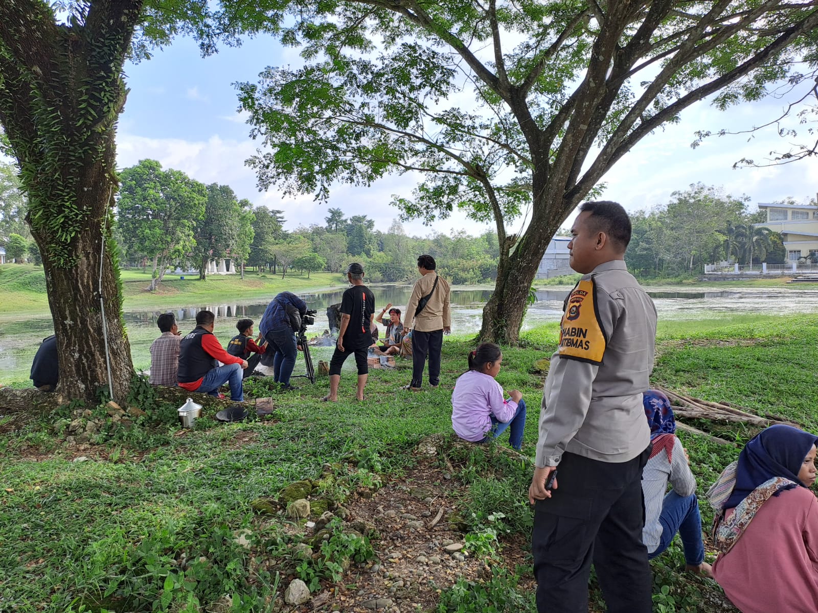 Polsek Tanah Abang Iptu Darmawan SH. MH.Monitoring Pelaksanaan Syuting Jejak Anak Negri