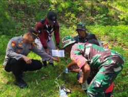 Sinergitas TNI-Polri Ajak Pelajar Gelar Penghijauan di Gunung Bancangan Sambit Ponorogo