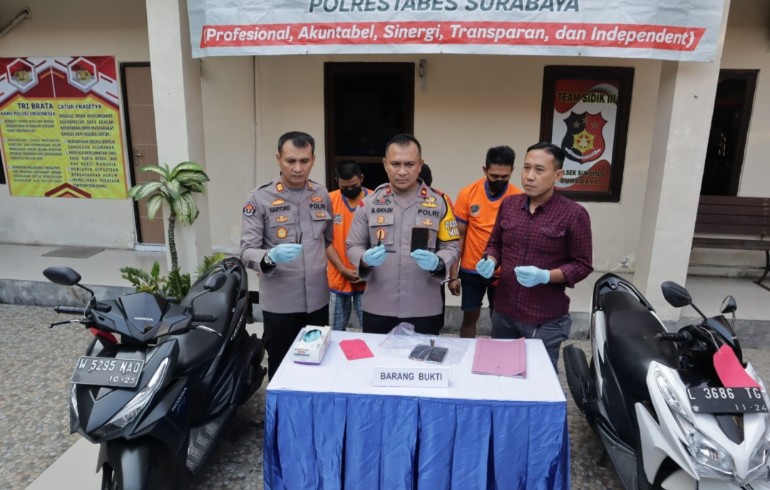 Polisi Berhasil Amankan Komplotan Curanmor 15 TKP di Surabaya dan Sidoarjo