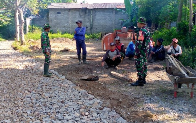 Program TMMD Ke-116 Bondowoso, Terhubung Jalan Lingkungan Dua Desa