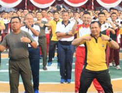 Polda Jatim dan Seluruh Jajaran Gelar Olahraga Bersama TNI Tingkatkan Sinergitas