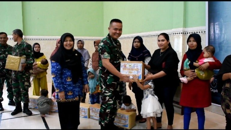 Secara Virtual, Dandim 0822 Bondowoso Lounching Anak Asuh Stunting