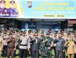 Dandim 0822 Bondowoso Hadiri Launching Program Polisi RW Tingkat Polres Bondowoso