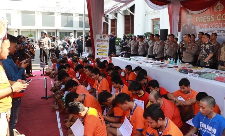 Operasi Sikat Semeru 2023, Polisi Berhasil Ungkap 177 Kasus dan Amankan 100 Tersangka Curanmor di Surabaya