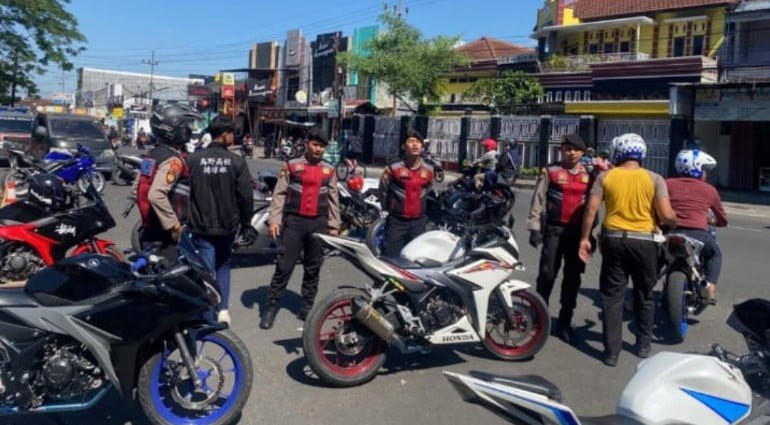 Polres Jember Amankan 53 Motor Spot Tak Sesuai Standart Saat Akan Gelar Sunmori