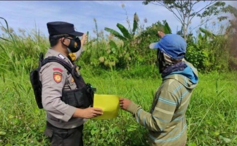 Antisipasi Karhutla, Polisi Lakukan Patroli Hutan Watu Blorok Mojokerto