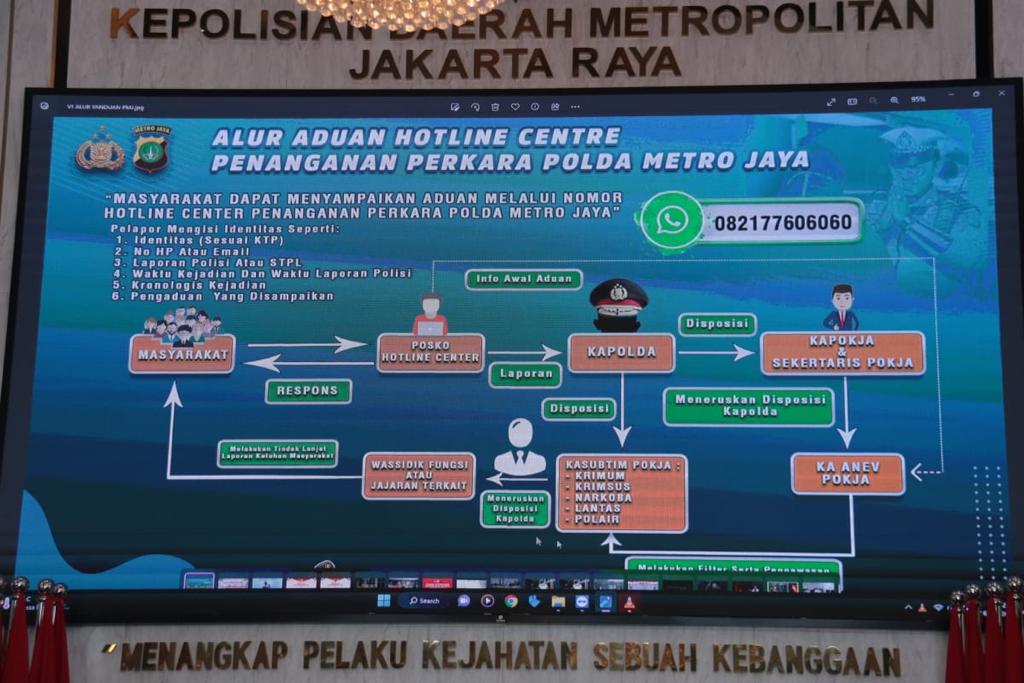 Polda Metro Jaya Launching Nomor Hotline Pengaduan Penanganan Perkara