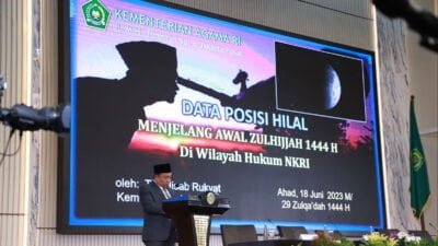 Hilal Awal Zulhijah 1444H Masih di Bawah Kriteria Imkanur Rukyat MABIMS