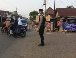 Polres Pali Atur Lalu Lintas Dititik Rawan Lakalantas