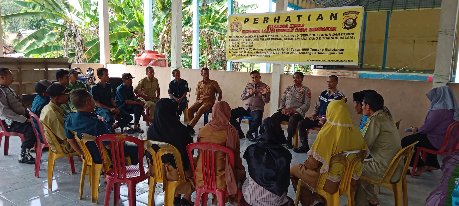 Polsek Tanah Abang Melakukan Sosialisasi Kebakaran Hutan Lahan (KARHUTLA)