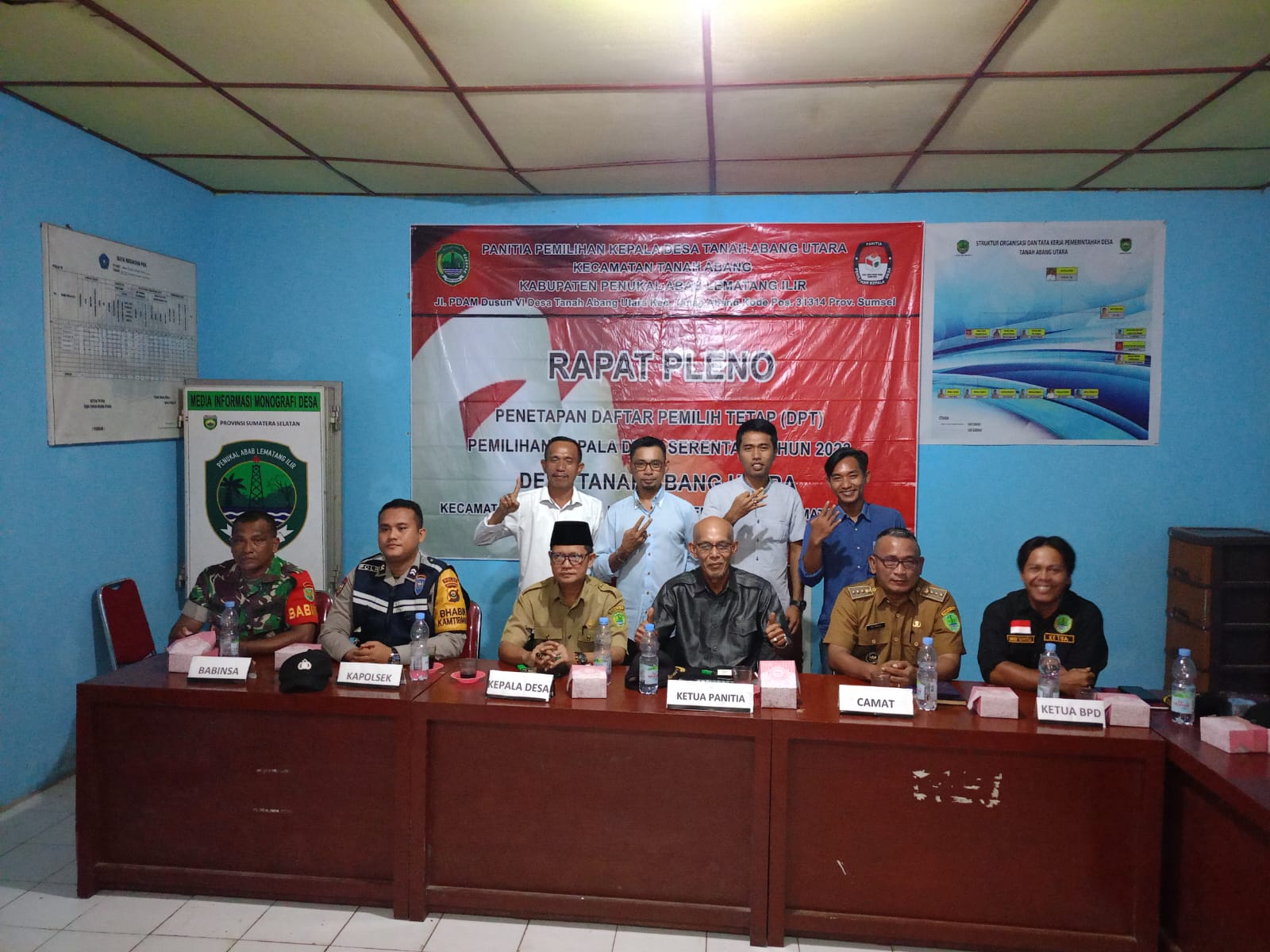 Polsek Tanah Abang Hadiri Rapat Pleno Penetapan DPT dalam Pilkades Desa Tanah Abang Utara