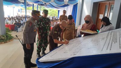 Polres Pali Melalui Polsek Talang Ubi Hadiri Deklarasi Damai Calon Kades se-Kabupaten Pali