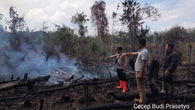 Polres Penukal Abab Lematang Ilir (PALI) Melaksanakan “Ground Check”  Hotspot Kebakaran Hutan dan Lahan (Karhutla) di Wilayah Kecamatan Penukal Utara