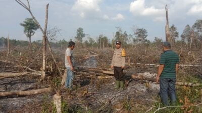 Polsek Penukal Utara  Melaksanakan “ground Check”  Hotspot Kebakaran Hutan dan Lahan (Karhutla)