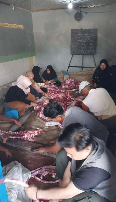 Potret qurban di Masjid Jami Nurul Islam