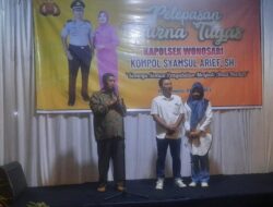 Suasana Penuh Haru Dalam Kegiatan Pelepasan Purna Tugas Kapolsek Wonosari Kompol Syamsul Arief,SH