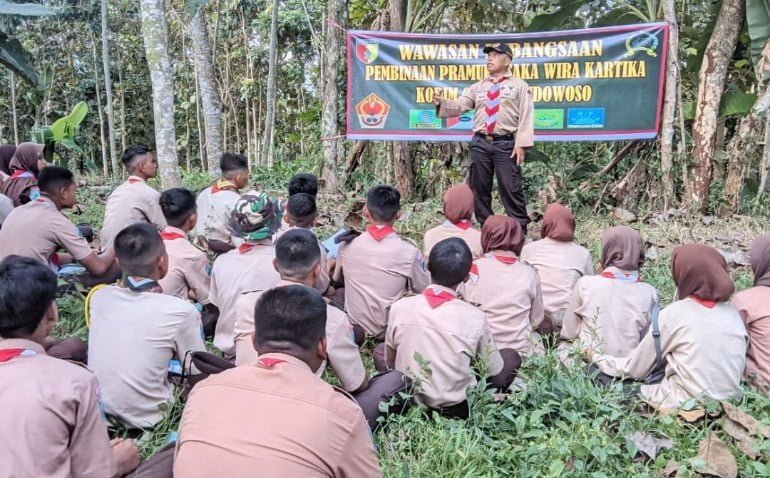 Kodim 0822 Bondowoso Gelar Penyematan Pramuka Saka Wira Kartika