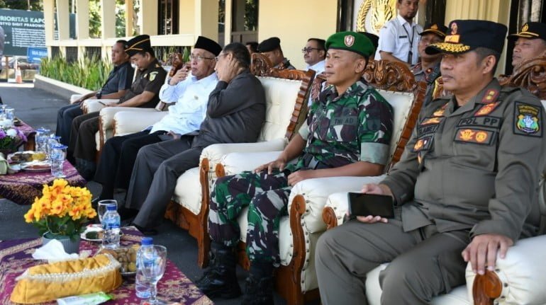 Dandim 0822 Bondowoso Hadiri Apel Ketua Satkamling